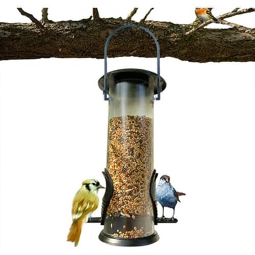 Bird Feeder Outdoor Feeding Portable Wild Birds Transparent Window Bird Water Feeders Tray Birdhouse Park Garden Tree Container