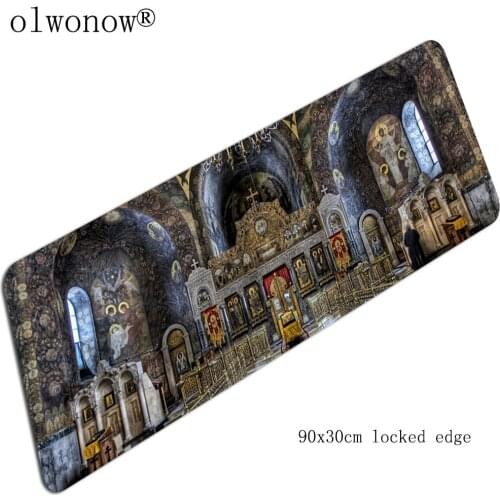 Cathedral mouse pad 900x300x3mm High quality mousepads best gaming mousepad gamer big personalized mouse pads keyboard pad