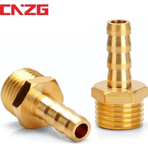 Hose Brass Pipe Fitting 4mm 6mm 8mm 10mm 12mm 19mm Barb Tail 1/8" 1/4" 1/2" 3/8" BSP Male Connector Joint Copper Coupler Adapter