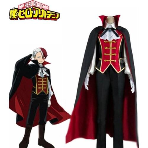 My Hero Academia Boku no Hero Academia Todoroki Shoto Men Halloween Christmas Xmas Party Cosplay Costume Uniform Fancy Dress