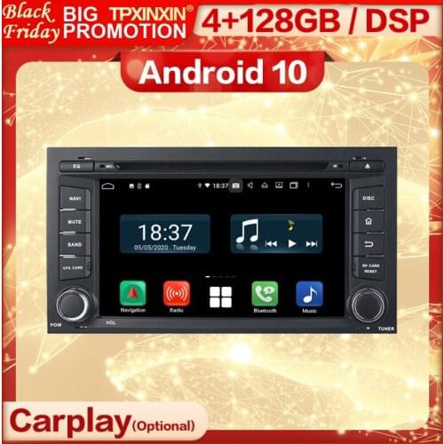 4+128G Carplay 2 Din Android Screen Multimedia Stereo Receiver For Seat LEON 2014 GPS BT WiFi Video Radio Audio Player Head Unit