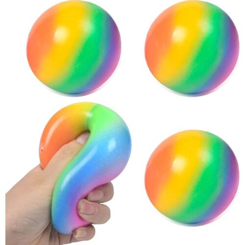 Stress Relief Ball Dough Balls Colors Changing Soft Sensory Bounce Balls Assort