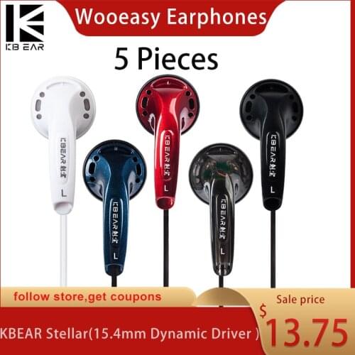 KBEAR Stellar 5PCS Combination Packing 15.4mm Dynamic Driver Unit HIFI Earphone Japanese PPS Flat Earplug Earbud Bass DJ Music