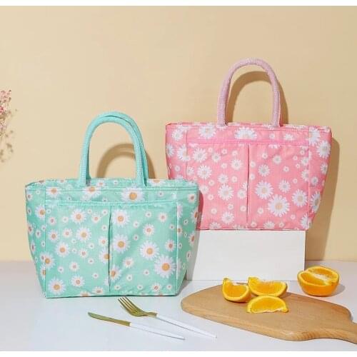 New portabledaisy lunch bags insulation cooler kid school breakfast tote travel picnic boxs Multifunctional shopping bag