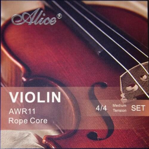 NEW High quality Alice Violin Strings AWR11 Rope Core Formulated for excellence 4/4 Meddium Tension set