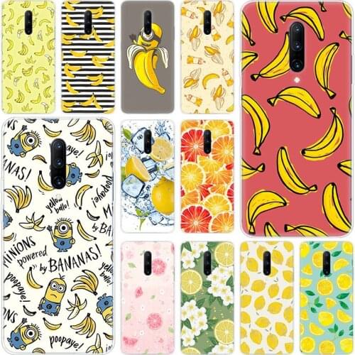 Hot Fruit lemon banana Soft Silicone Fashion Transparent Case For OnePlus 7 Pro 5G 6 6T 5 5T 3 3T TPU Cover