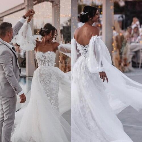R&B SHAXUAH Long Sleeve Wedding Dresses