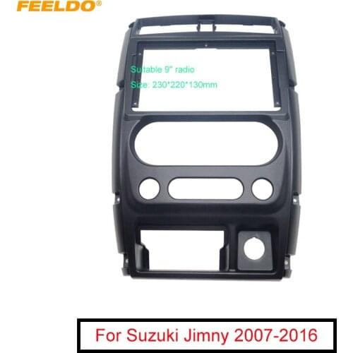FEELDO Car Stereo 9 Inch 2Din Big Screen Fascia Frame Adapter For Suzuki Jimny Dash Audio Fitting Panel Frame Kit