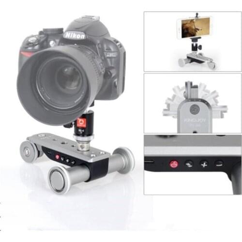 PPL-06S 5 Speed Mode Adjustable Motorized Electric Track Slider Dolly Car 3-Wheel Video Pulley Rolling Skater Tripod Head DHL
