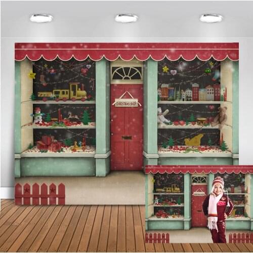 Christmas Backdrop for Photography Old Door Photo Booth Background Winter Gifts Christmas Party Backgrounds Decoration Supplies