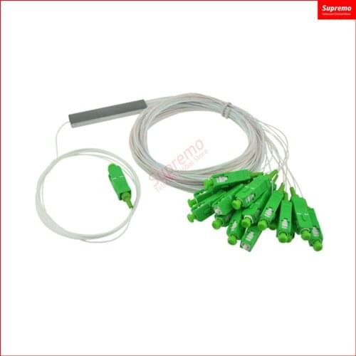 SC/APC Fiber Optical PLC Splitter SC 1 X16 Mini steel tube type 1x16 0.9mm Fiber Opitc Splitter Micro-enclosed Splitter