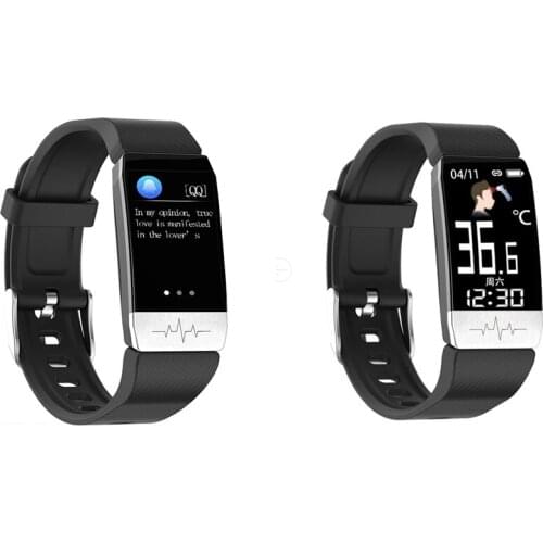 T1S Smart Bracelet Real-Time Body Temperature Monitoring with Smart Bracelet ECG+PPG Body Temperature Smart Band Sport