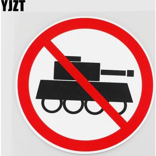YJZT 12.4CMX12.4CM Prohibition Sign PVC Decal Tank Car Sticker Accessories 11B-0282
