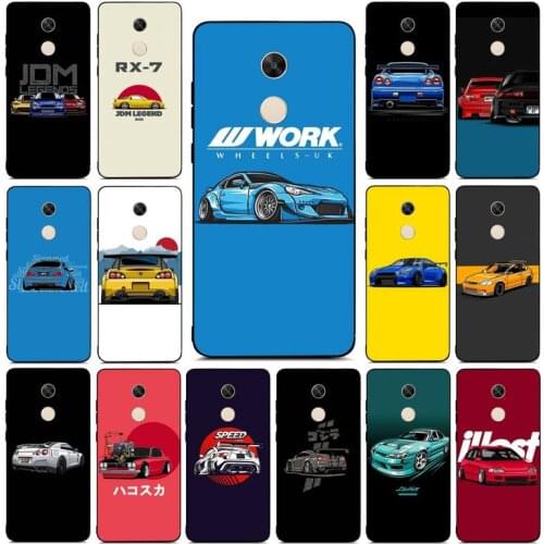 YNDFCNB Cool Japan JDM Sports Car Comic Phone Case for RedMi note 4 5 7 8 9 pro 8T 5A 4X case