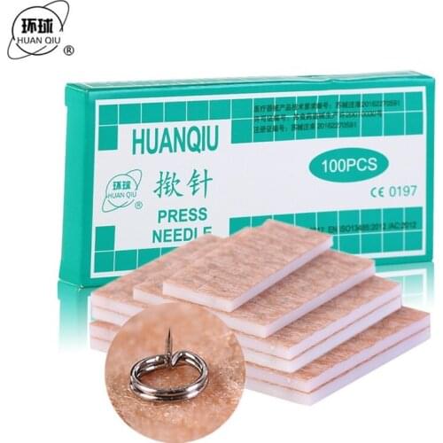 10 boxes huanqiu sterile ear press needle Auricular acupuncture needle Intradermal needle 100pcs