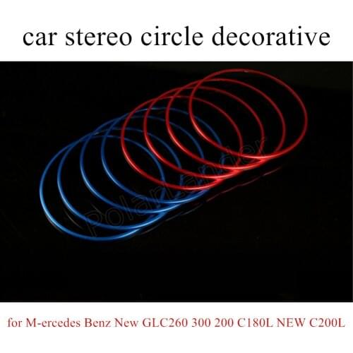 2 colors delection 4 pcs car door horn decoration light circle for M-ercedes B-enz New GLC260 300 200 C180L NEW C200L