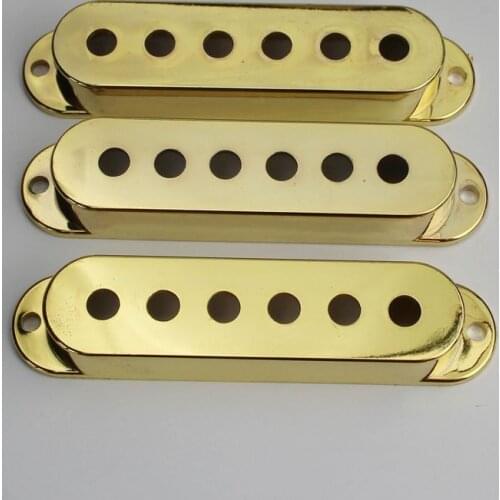 3 pcs/set Silver Single Coil Guitar Pickup Cover 48 50 52mm Pole Spacing Guitar Accessories Parts Gold