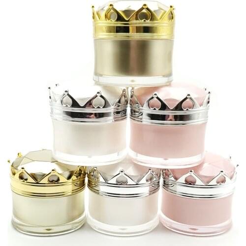 5pcs 5g 10g 15g Empty Plastic Cosmetic Cream Jar Cream Box Container Refillable Travel Lotion bottle Body Cream Empty Jars