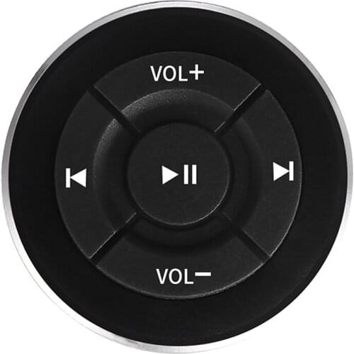 Wireless Bluetooth Remote Control Car Steering Wheel Motorcycle Bike Handlebar Media Button for iPad for IOS Android Smart Phone