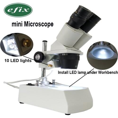 Efix Binocular Stereo Microscope 45X Vertical Zoom for Fix Repair iPhone BGA Logic Board Motherboard Tools Kits Set