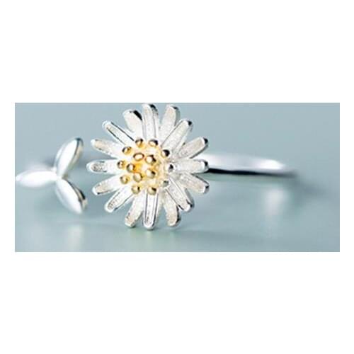 Bohemian Daisy Flower Rings For Women Boho Rings Party Trend Korean Creative Geometric Irregular Jewelry Gift
