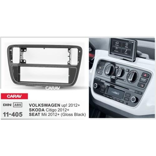 CARAV 11-405 Top Quality Radio Fascia for SKODA Citigo/VOLKSWAGEN up!/SEAT Mii Stereo Fascia Dash CD Trim Installation Kit