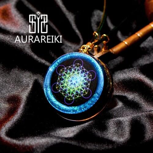Elite Organ Energy Pendant Metatrons Cube Reiki Energy Consciousness Promote Autonomy Test Transport EMF Crystal Pendant