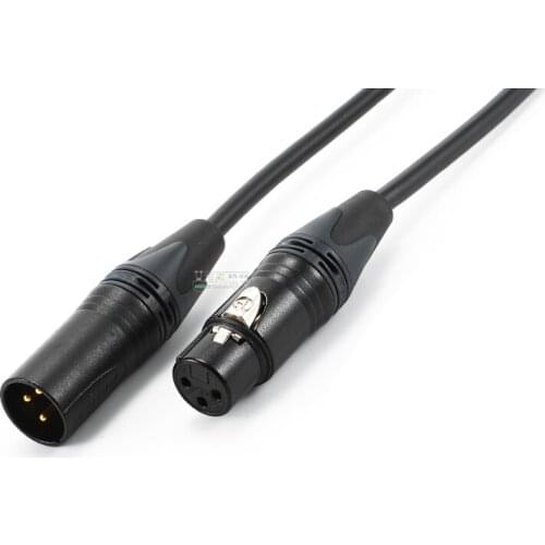 1Pcs customized finished microphone cable CANARE NEUTRIK 3-core XLR male and female plug fever audio cable HiFi
