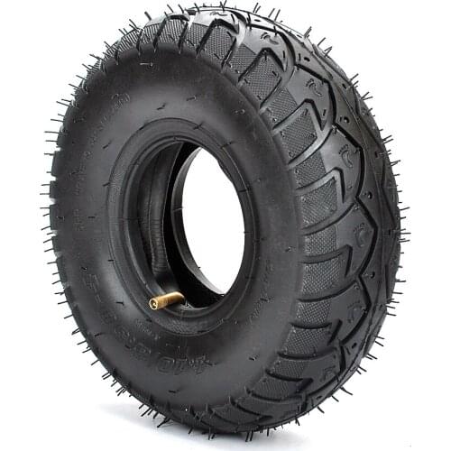 4.10-3.50-4 Inner Tubes + Tires for Snow Blower Mowers Hand Truck Go Cart Kid ATV
