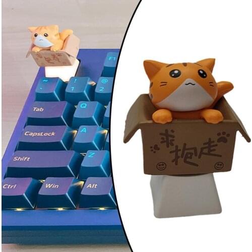 Mechanical Keyboard Custom Keycap Personality Design Cartoon Axis Gaming Accessories Artisan Keycap Anime Keys Caps Cute Cat