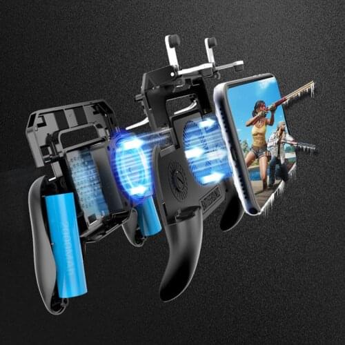 Mobile Phone Cooling Cooler Gaming Fan Radiator Mute Fan Holder Stand 4000 mAh Power Bank Fan for 4-6.5 inch for Smart phone