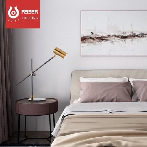 New Nordic desk lamp long rod rocker adjustable designer living room study office bedroom bed lamp