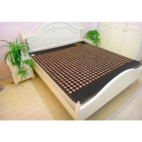 Foldable NEW King size Korea heated mattress cover thermal infrared jade heating massage mattress Free Gift eye cover