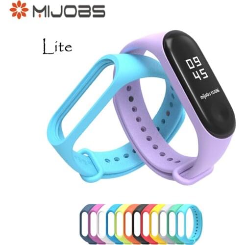 Original Mijobs Lite Strap For Xiaomi Mi Band 3/4 miband 4 Multiple Bracelet Change Optional Beautiful Stylish Xiaomi Eco Chain