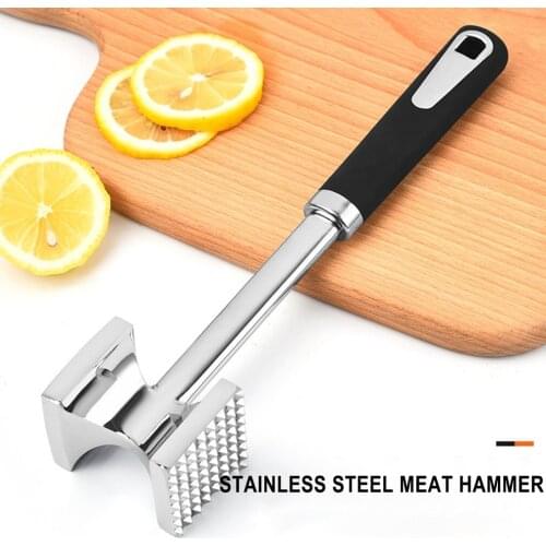 Meat Beat Checkered Tender Hammer Steak Tenderizer Hammer Meat Loose Stainless Steel Knock Hammer Home Kitchen Mallet Tool