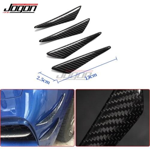 Carbon Fiber Front Bumper Side Lip Splitter Fin Air Canards Splitters Cover For AUDI A1 A3 A4 A5 A6 A7 TT S3 S5 S6 S4 S7 RS3 RS