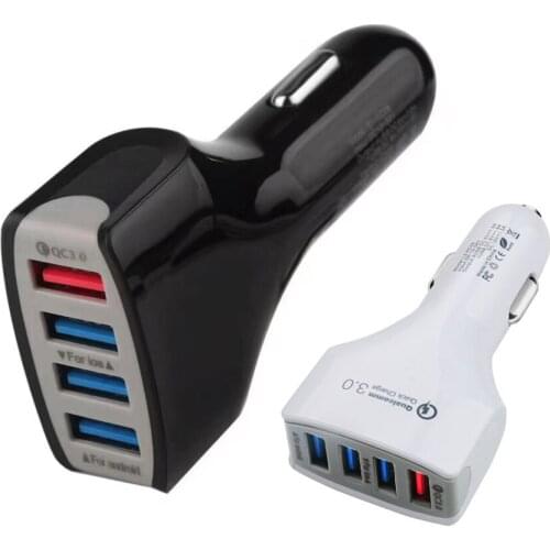 Car Charger Adapters Fast Charger 3.0 7A 4 QC3.0 Turbo Fast Charging USB Mobile Phone Auto Charger