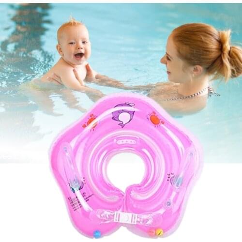 Swimming Baby Accessories Neck Ring Tube Safety Infant Float Circle for Bathing Inflatable Flamingo Inflatable Water
