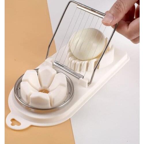 Stainless Steel Wire Egg Slicer Kitchen Egg Slicers Cutter Multipurpose Stainless Steel Wires Petal Shape Cutte kitchen gadgets