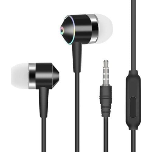 Subwoofer Headphone 1.2m Wired Music Headsets For Phone PC Laptop In Ear Headphones With Microphone Line Control Dynamic Earbuds