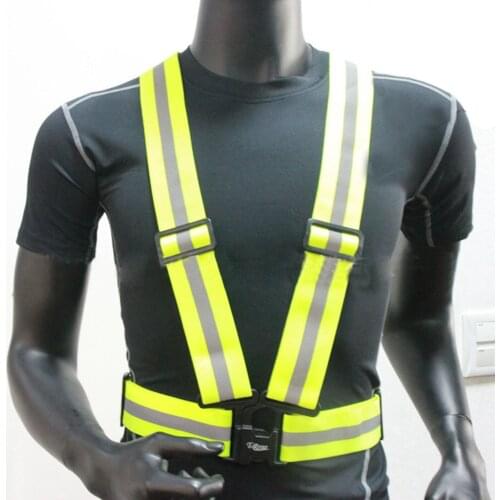 Reflective Running Vest and Ankle Bands Wristbands Armbands for Safety Night Running, Cycling, Jogging,Hiking