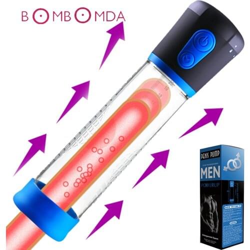 Vibrator Penis Pump Vacuum Pump Sex Toys For Men Masturbate Electric Pump For Penis Enlarger Men Penile Erection Training Extend