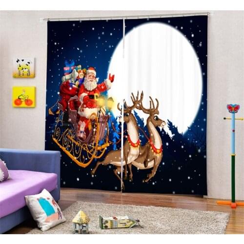 Snowman Blackout Curtains For Living room Bedding room Decor Tapestry Wall Carpet Drapes Cotinas