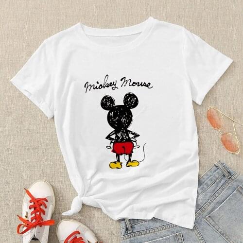 Mickey Mouse Print Women Tshirt Cartoon Graphic Tees Harajuku Disney T-shirt Casual Tee Shirt Dropship Clothes