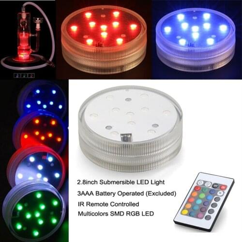 32PCS/LOT Top Fashion Wedding Souvenir Decoration Submersible LED Rgb Light,waterproof Tea candle Light, Base party lamps