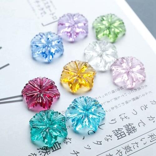 24mm Big Flower Shape Lampwork Crystal Glass Loose Crafts Beads for DIY Necklace Jewelry Making Findings