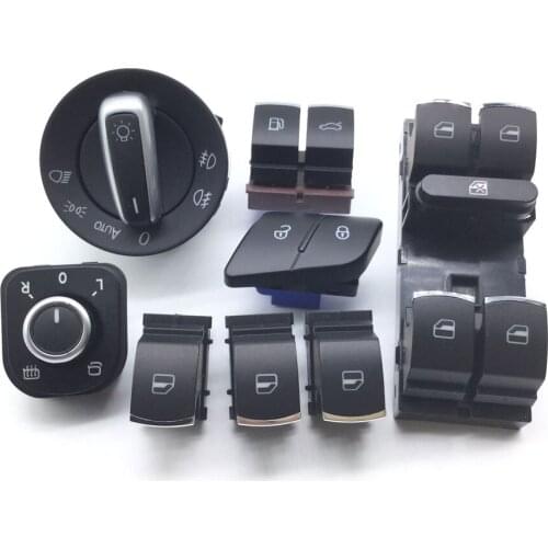 5ND959855 Window Headlight Mirror Tailgate & Fuel Door Control Switch Button For VW Passat B6 3C0962125B 5ND959565A 5ND941431B