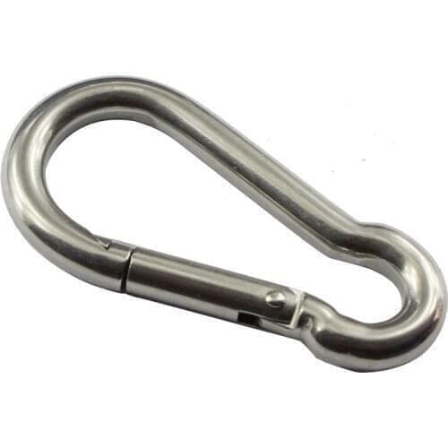 6pieces per lot 7*70mm,6pieces 5*50mm stainless steel spring snap carabiner hook climbing snap hook