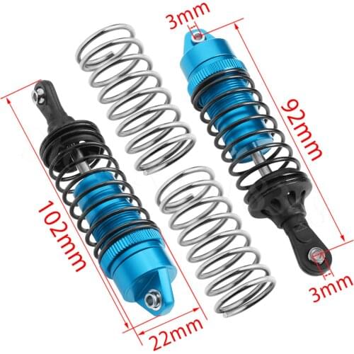 Aluminum Front Oil-Filled Shock Absorber 100mm For Traxxas 1/10 E-Revo 3.3 Upgrade Parts Hop-Up