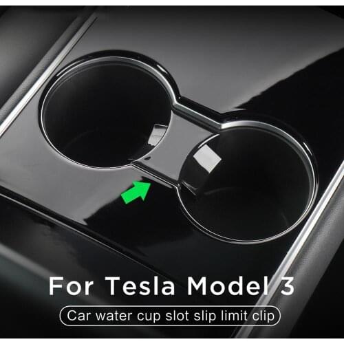 Car Water Cup Slot Slip Limit Clip for Tesla Model 3 and Tesla Model Y 2017-2020 ABS Car Cup Holder Limiter
